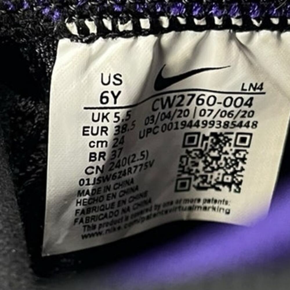 Boys Nike LeBron 18 GS Lakers CW2760-004 Knitposite Athletic Sneaker SZ 6Y Black - Picture 6 of 6
